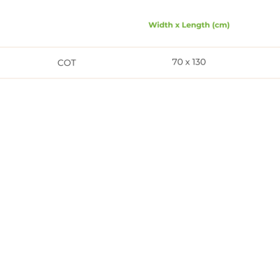 Cot futon mattress size