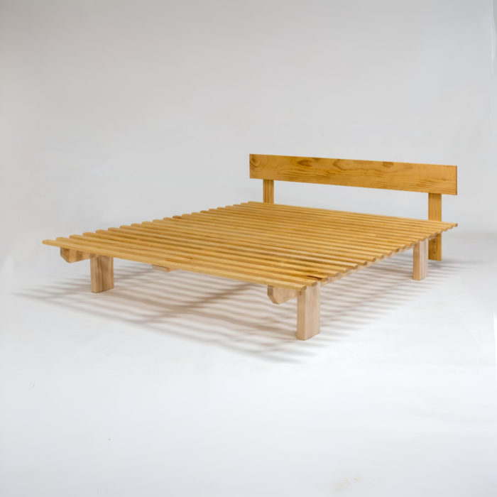 Gypsy bed frame simple wooden bed base