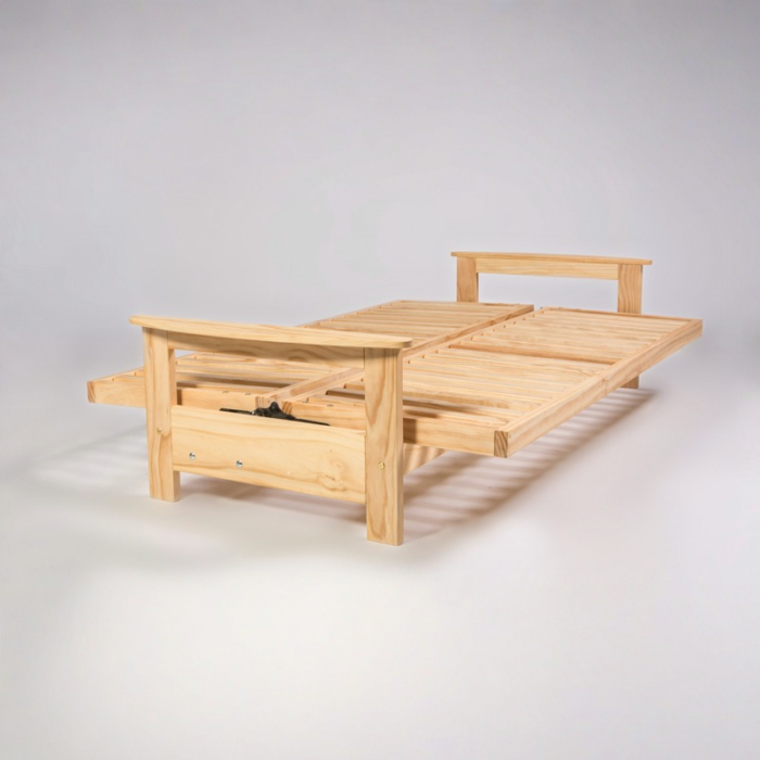 Wooden Sofa Bed Frame with Armrests NZ