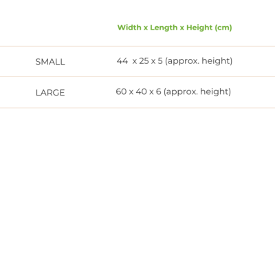 Buckwheat pillow sizes
