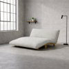 Stone grey cotton futon cover
