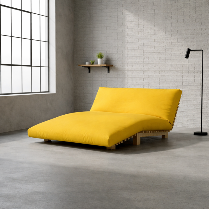 Yellow Futon Cover made in New Zealand
